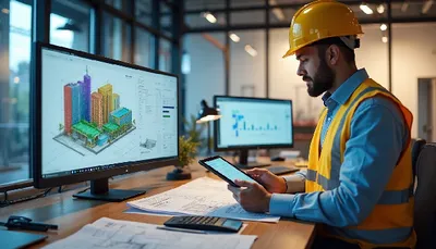 A working man in front of the computer