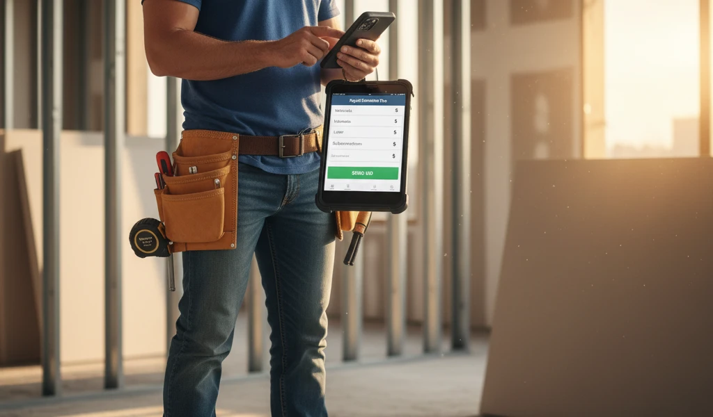 estimate software for drywall contractors creating a professional bid from a phone
