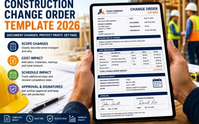 construction change order template for contractors 2026