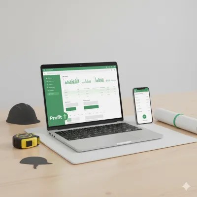 estimate software for contractors job cost report dashboard showing profit tracking