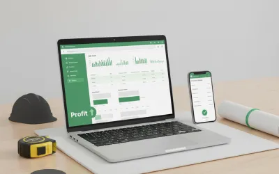 estimate software for contractors job cost report dashboard showing profit tracking