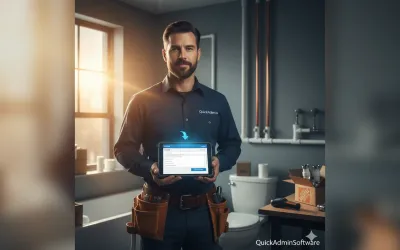 estimate software for plumbers creating a quote and invoice from a phone