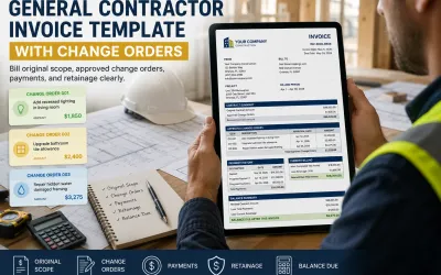 general contractor invoice template with change orders 2026