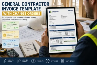 general contractor invoice template with change orders 2026