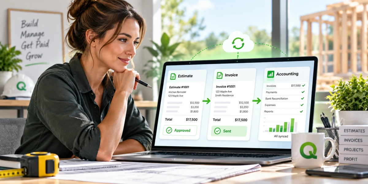 QuickAdmin handyman estimate and invoice software for repairs labor and materials