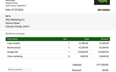 Quickadmin Invoice Generator