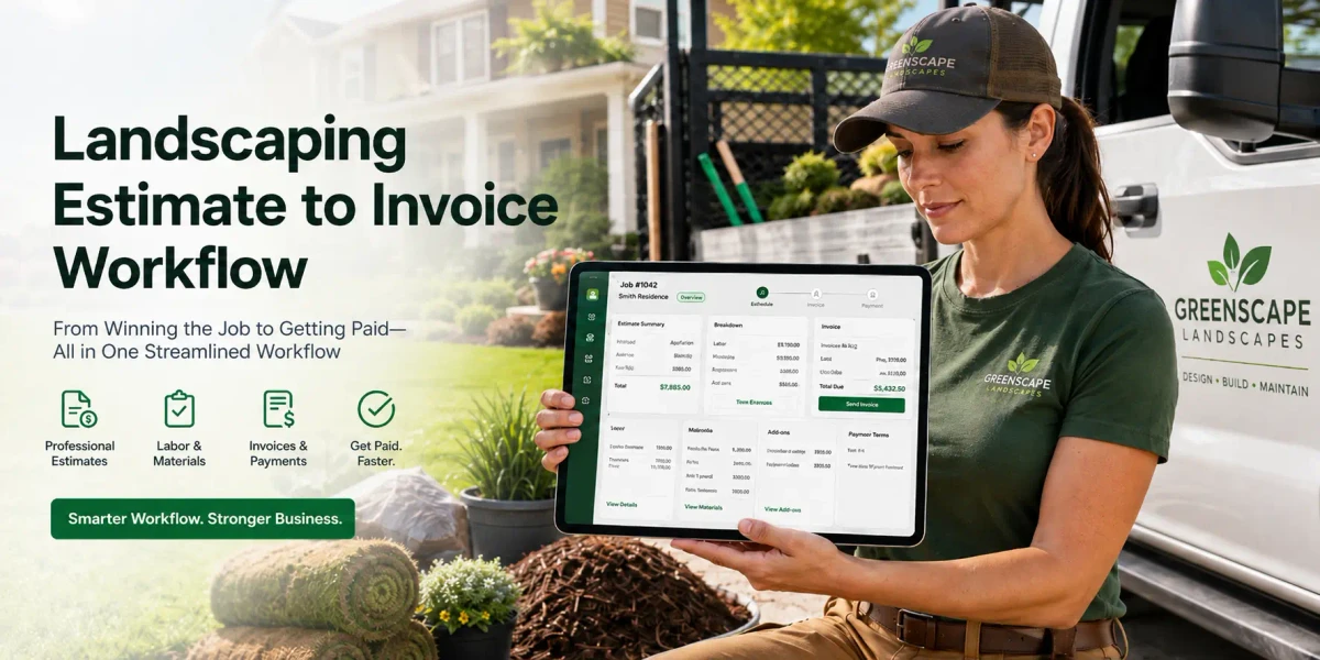 landscaping estimate template and invoice workflow for contractors 2026