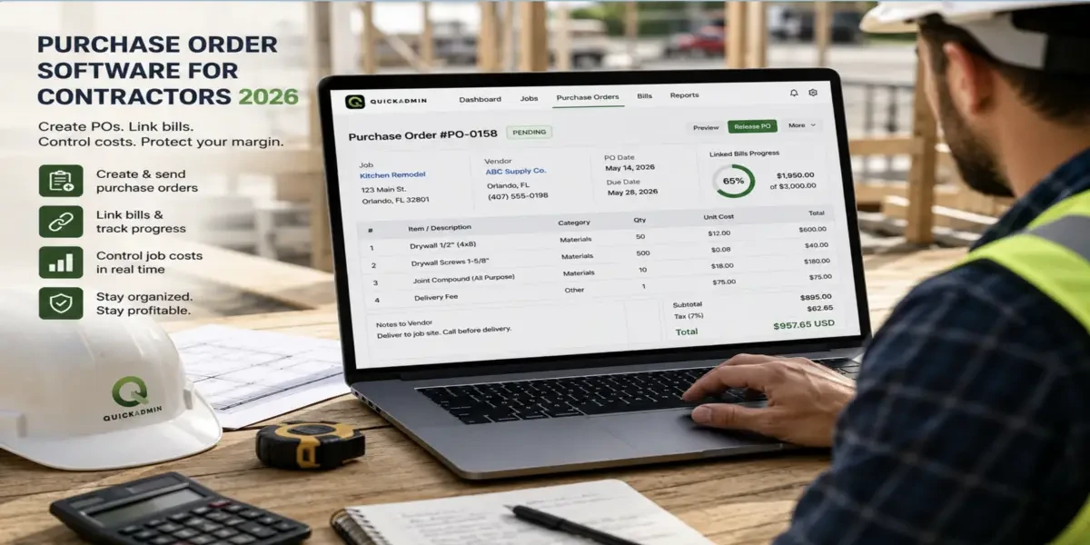 purchase order software for contractors 2026