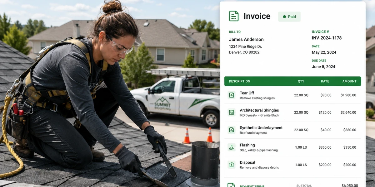 roofing invoice template for contractors 2026